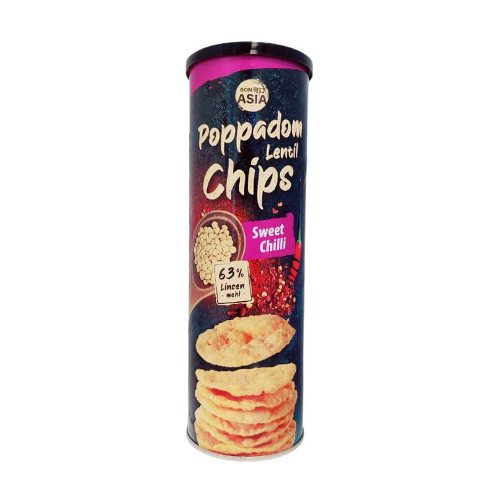 Bon Asia Poppadom Linse Kikærte Chips Sød Chili 70g