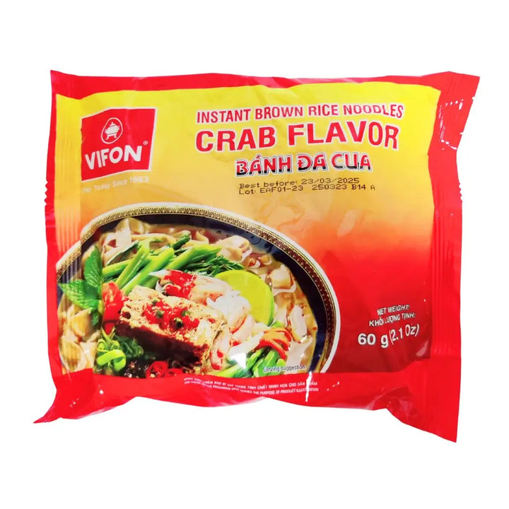 Instant Brown Rice Noodles Crab (Banh Da Cua) 60g