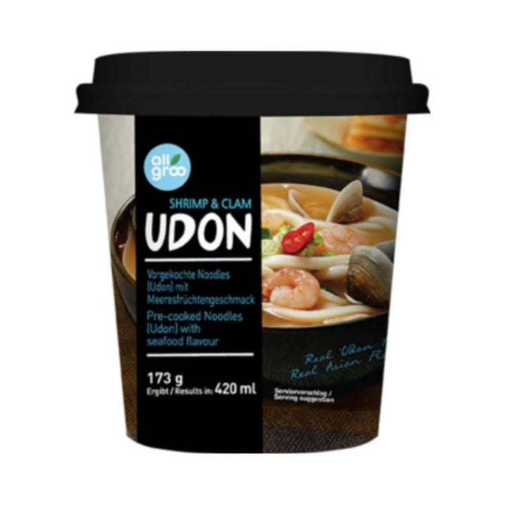 Precooked Udon Nudler Shrimp & Clam Allgroo 173g