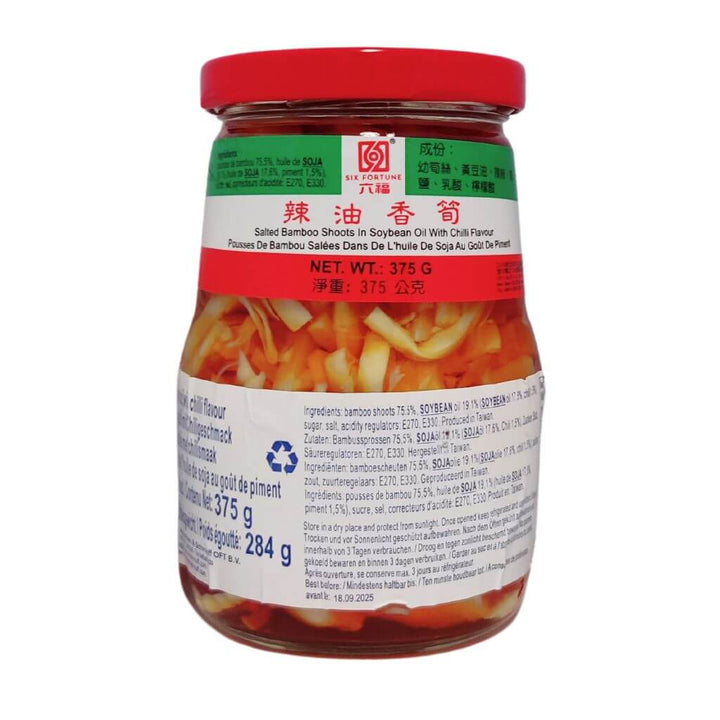 Salted Bamboo Shoot Soybean w/ Chili Six Fortune 375g