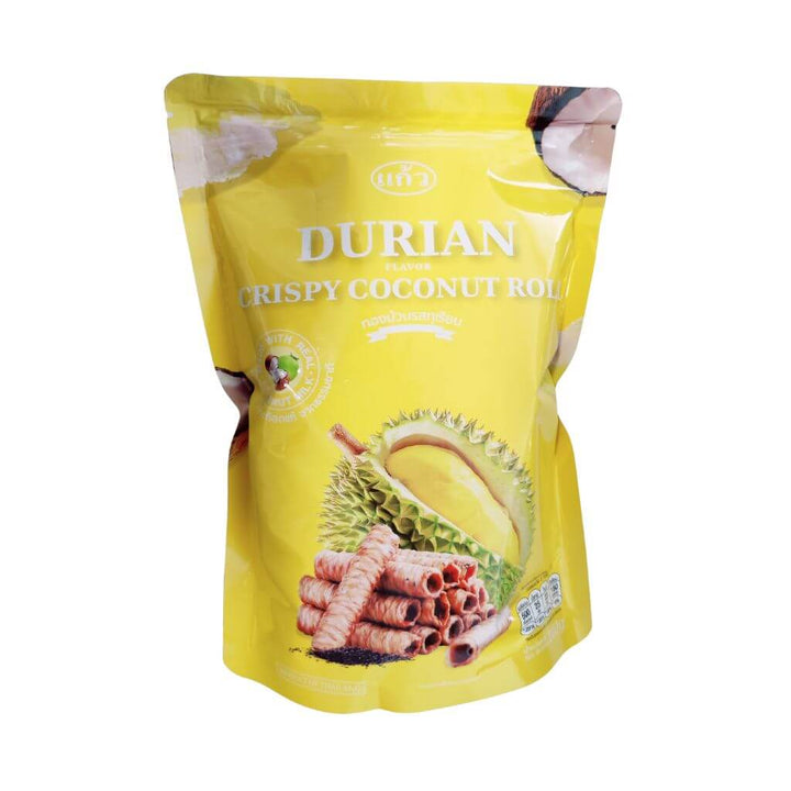 Sprøde Kokosnød Ruller (Durian Smag) Kaew 100g