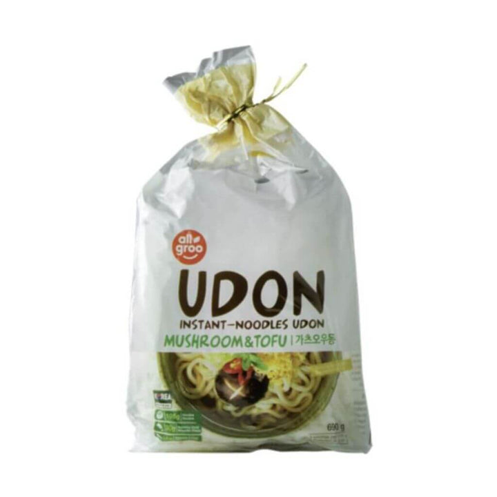 Udon Noodles Mushroom & Tofu Allgroo 690g