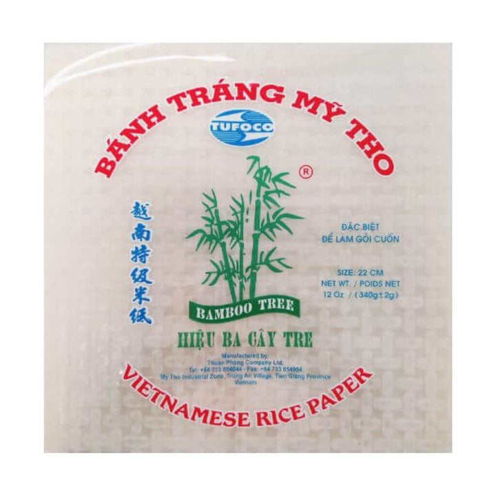 Vietnamesisk Ris Papir Store (Kvadratisk) Tufoco 340g